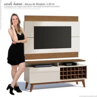 Rack com Painel Para TV Classic Mais AD 1.4 Imcal Off White/Freijo