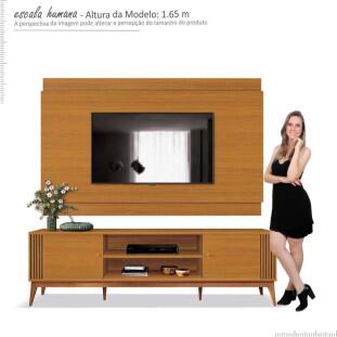 Rack Com Painel Legacy 2.0 Para TV 75 Polegadas EDN Cedro Natural