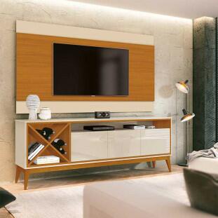 Painel Para TV até 65 Polegadas Merlot 180 EDN Cedro/Off White