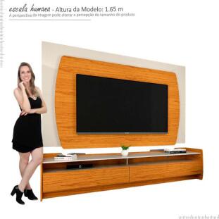Rack com Painel TV 65 Polegadas Sublime 1.8 Gelius Naturale/Off White
