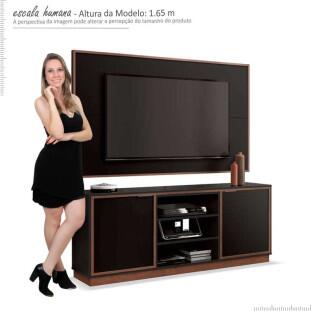 Rack Com Painel Van Gogh Para TV 58 Polegadas EDN Preto