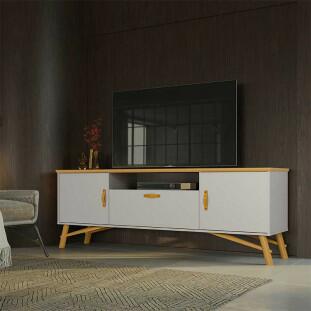 Rack Italiano Para Sala TV 75 Pol Soggiorno EAX Móveis Fendi/Freijo