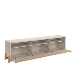 Rack Para TV 75 Polegadas 213cm Lion Lukaliam Off White/Freijo