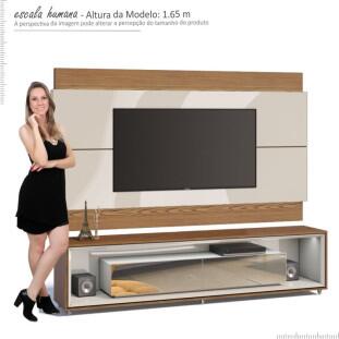 Rack Ópera Espelho com Painel Para TV Classic 2.2 Imcal Off White/Freijo