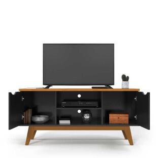 Rack Para TV Sala 46 Polegadas 140cm Prism 1.4 Patrimar Preto/Cinamomo