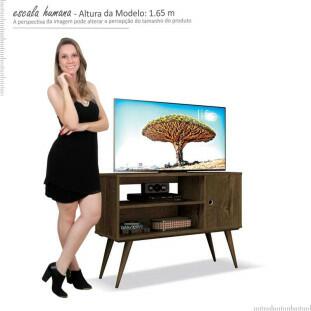 Rack Retrô Pequeno Para TV 37 Reale EDN Nogal