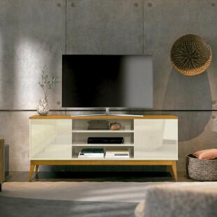 Rack Para Sala de TV 60 Polegadas 160cm Titan EDN Off White/Cedro
