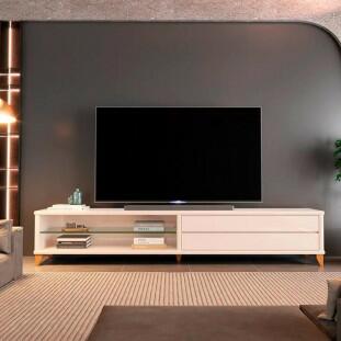 Rack Moderno Sala 180cm Para TV 75¨ Vigo 1.8 EDN Off White