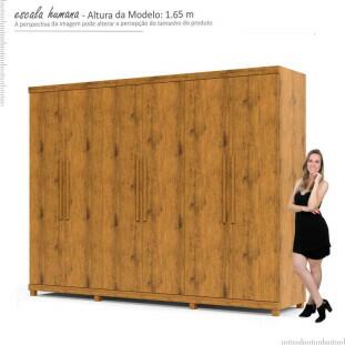 Guarda Roupa Casal 6 Portas 4 Gavetas 273cm x 240cm Absolut Gelius Madeirado