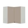 Módulo Armário Aéreo Canto L 88x76x34cm 100% MDF Cozinha Provence Robel Branco/Fendi Matte