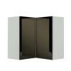 Módulo Armário Aéreo Canto L 88x76x34cm Vidro Reflecta 100% MDF Cozinha Provence Robel Branco