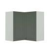 Módulo Armário Aéreo Canto L 88x76x34cm 100% MDF Cozinha Provence Robel Branco/Salvia Matte