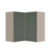 Módulo Armário Aéreo Canto L 88x76x34cm 100% MDF Cozinha Provence Robel Fendi/Salvia Matte