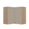 Módulo Armário Aéreo Canto L 88x76x34cm 100% MDF Cozinha Provence Robel Hanover/Fendi Matte