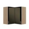 Módulo Armário Aéreo Canto L 88x76x34cm Vidro Reflecta 100% MDF Cozinha Provence Robel Hanover