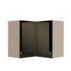 Módulo Armário Aéreo Canto L 68x76x34cm Vidro Reflecta 100% MDF Cozinha Provence Robel Fendi