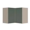 Módulo Armário Aéreo Canto L 68x96x56cm 100% MDF Cozinha Provence Robel Fendi/Salvia Matte