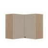 Módulo Armário Aéreo Canto L 68x76x34cm 100% MDF Cozinha Provence Robel Hanover/Fendi Matte