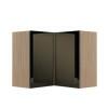 Módulo Armário Aéreo Canto L 68x76x34cm Vidro Reflecta 100% MDF Cozinha Provence Robel Hanover