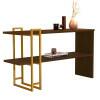 Aparador 136cm Pés Ferro 4034 Luxo JB Bechara Canela/Dourado