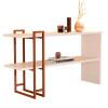 Aparador 136cm Pés Ferro 4034 Luxo JB Bechara Perola/Bronze