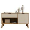 Aparador Buffet Organizador Retro 108cm Zafira RV Móveis Cinamomo/Off White