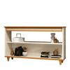 Aparador 137cm Sala com Ratan Memphis EDN Off White/Cedro