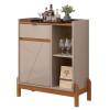 Aparador Bar Pequeno 81cm Bari Casa D Off White/Cedro
