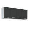 Armário Aéreo de Cozinha 4 Portas Eros Flat 150 Cozimax Preto