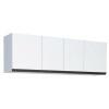 Armário Aéreo Aço 4 Portas Cozinha Gaia 180cm Cozimax Branco