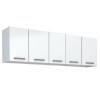 Armário Aéreo de Cozinha 5 Portas Eros Flat 180 Cozimax Branco