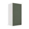 Módulo Armário Aéreo 30x68x34cm 1 Porta 100% MDF Cozinha Provence Robel Branco/Sálvia Matte