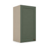 Módulo Armário Aéreo 30x68x34cm 1 Porta 100% MDF Cozinha Provence Robel Fendi/Sálvia Matte