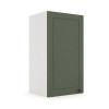 Módulo Armário Aéreo 35x68x34cm 1 Porta 100% MDF Cozinha Provence Robel Branco/Salvia Matte