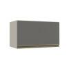 Módulo Armário Aéreo 60cm Porta Basculante 100% MDF Cozinha Modulada Gold Robel Fendi/Cinza