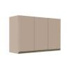 Módulo Armário Aéreo 68x120x34 3 Portas 100% MDF Cozinha Modulada Gold J Robel Fendi/Fendi Matte