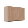 Módulo Armário Aéreo 68x120x34 3 Portas 100% MDF Cozinha Modulada Gold J Robel Fendi/Hanover