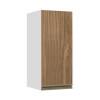 Módulo Armário Aéreo 68x30x34 1 Porta 100% MDF Cozinha Modulada Gold J Robel Branco/Amendoeira BP