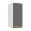 Módulo Armário Aéreo 68x30x34 1 Porta 100% MDF Cozinha Modulada Gold J Robel Branco/Cinza Matte