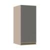 Módulo Armário Aéreo 68x30x34 1 Porta 100% MDF Cozinha Modulada Gold J Robel Fendi/Cinza Matte