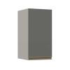Módulo Armário Aéreo 68x35 1 Porta 100% MDF Cozinha Modulada Gold Robel Fendi/Cinza