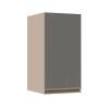 Módulo Armário Aéreo 68x35x34 1 Porta 100% MDF Cozinha Modulada Gold J Robel Fendi/Cinza Matte