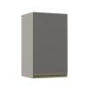 Módulo Armário Aéreo 68x40 1 Porta 100% MDF Cozinha Modulada Gold Robel Fendi/Cinza