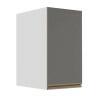 Módulo Armário Aéreo 68x40x56cm 1 Porta 100% MDF Cozinha Modulada Gold J Robel Branco/Cinza Matte