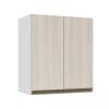 Módulo Armário Aéreo 68x60x34cm 2 Portas 100% MDF Cozinha Modulada Gold J Robel Branco/Aspen