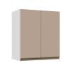 Módulo Armário Aéreo 68x60x34cm 2 Portas 100% MDF Cozinha Modulada Gold J Robel Branco/Fendi Matte