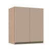 Módulo Armário Aéreo 68x60x34cm 2 Portas 100% MDF Cozinha Modulada Gold J Robel Hanover/Fendi Matte