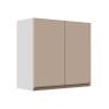 Módulo Armário Aéreo 68x70x34cm 2 Portas 100% MDF Cozinha Modulada Gold J Robel Branco/Fendi Matte