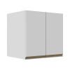 Módulo Armário Aéreo 68x60x56cm 2 Portas 100% MDF Cozinha Modulada Gold J Robel Branco/Branco Matte