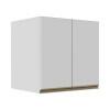 Módulo Armário Aéreo 68x70x56cm 2 Portas 100% MDF Cozinha Modulada Gold J Robel Branco/Branco Matte